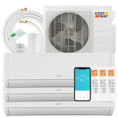 Greenforce Series 36000 BTU 3 Zone 21.5 SEER2 Mini Split AC with Heat Pump Energy Star Certified