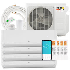 Greenforce Series 36000 BTU 4 Zone 21.5 SEER2 Mini Split AC with Heat Pump Energy Star Certified