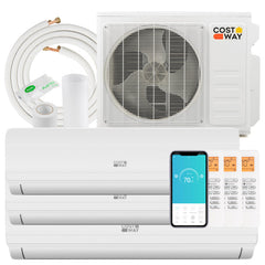 Thundrive Series 36000 BTU 3 Zone 19 SEER2 Mini Split AC with Heat Pump