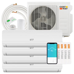 Thundrive Series 36000 BTU 4 Zone 19 SEER2 Mini Split AC with Heat Pump