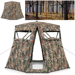 360° One Way See Through Ground Hunting Blind for Deer and Turkey Hunting