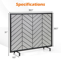 38 x 31 Inch Single Panel Fireplace Screen