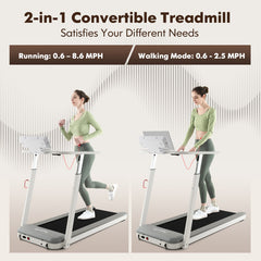 3HP Folding Treadmill with Adjustable Height and APP Control