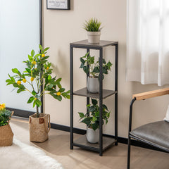 3-Tier Tall Metal Plant Stand Corner Plant Holder with Anti-tipping Device