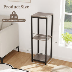 3-Tier Tall Metal Plant Stand Corner Plant Holder with Anti-tipping Device