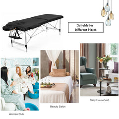 84 Inch L Portable Adjustable Massage Bed with Carry Case for Facial Salon Spa