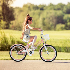 18 Inch Kids Adjustable Bike with Training Wheels for 6-9 Years Old