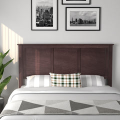 Full Size Wood Headboard with Pre-drilled Holes and Height Adjustment