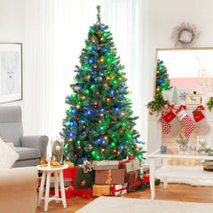 7 Feet Christmas Tree Pre-Lit, 3-Minute Quick Shape