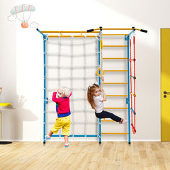 7 In 1 Kids Indoor Gym Playground Swedish Wall Ladder