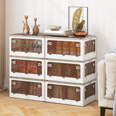 3-Pack Stackable Storage Bins with Lids with 5 Opening Ways