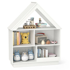 3-Tier House-Shaped Toy Storage Organizer with Open Shelves