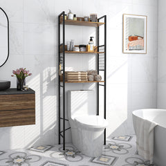 3-Tier Over-the-Toilet Storage Rack with 3 Hooks