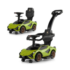 3 in 1 Licensed Lamborghini Ride Walking Toy Stroller