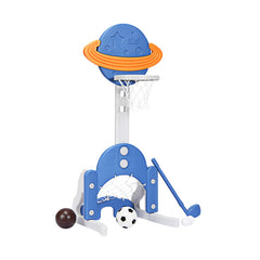 3 in 1 Height Adjustable Kids Basketball Hoop Set with Balls
