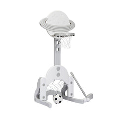 3 in 1 Height Adjustable Kids Basketball Hoop Set with Balls