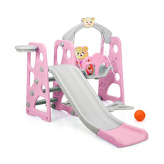 3-in-1 Toddler Climber and Swing Set Slide Playset