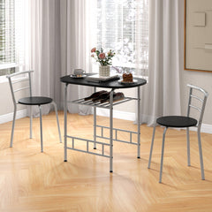 3-Piece Space-Saving Bistro Set for Kitchen and Apartment