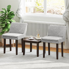 3-Piece Accent Table and Chair Set for Kitchen and Living Room