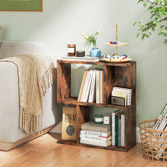3-Tier Bookshelf with Display Shelf for Small Space