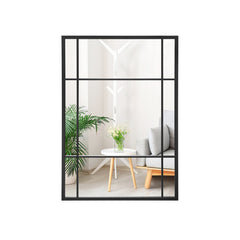 40 x 28 Inch Wall Mounted Mirror Metal Framed Hanging Mirror for Living Room Bedroom