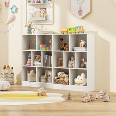7-Section Freestanding Bookshelf for Kids Room Classroom Daycare Nursery