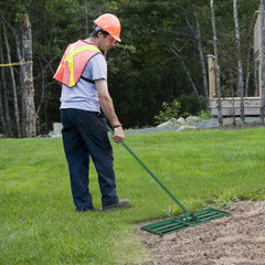 42 x 10 Inch Lawn Leveling Rake with Ergonomic Handle