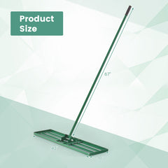 42 x 10 Inch Lawn Leveling Rake with Ergonomic Handle
