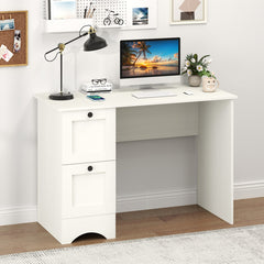 Wooden Computer Desk Workstation with 3 Drawers for Home and Office