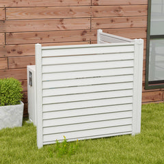 44 x 45 Inch Vinyl Picket Fence Panels with Metal Ground Stakes