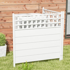45 x 45.5 Inch Air Conditioner Fence Panels with Metal Ground Stakes