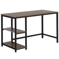 47/55 Inch Computer Desk Office Study Table Workstation Home with Adjustable Shelf Coffee