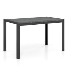 48 Inch Wicker Dining Table Patio Rectangular Rattan Table