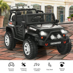 12V Kids Remote Control Electric Ride On Truck Car with Lights and Music