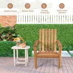 Outdoor Patio Acacia Wood Adirondack Lounge Armchair