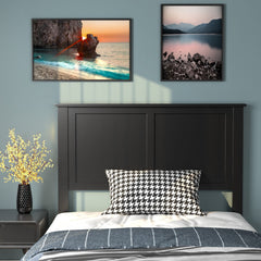 Twin Size Wood Headboard with Pre-drilled Holes and Height Adjustment
