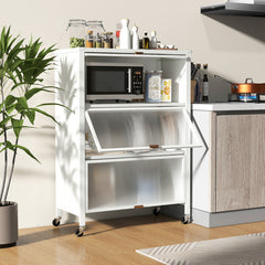 4-Tier Kitchen Bakers Rack with Flip Doors