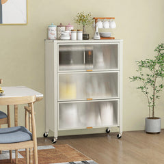 4-Tier Kitchen Bakers Rack with Flip Doors
