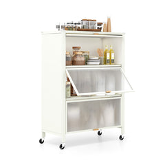 4-Tier Kitchen Bakers Rack with Flip Doors
