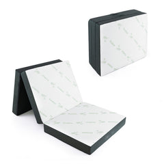 4 Inch Tri-Fold Foam Mattress with Washable Cover for Yoga Guest Mat