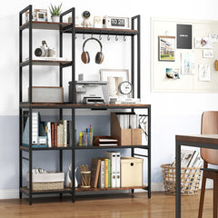 5-Tier Bakers Rack with Power Outlets and 10 S-Shaped Hooks
