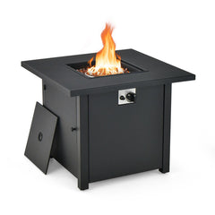 50,000 BTU 32 Inch Square Propane Gas Fire Pit Table