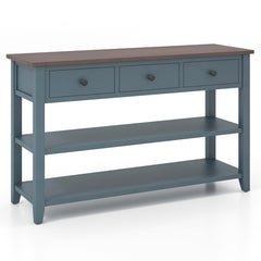 50 Inch Entryway Table Narrow Long Sofa Table with Drawers and Shelves