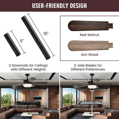 52 Inches Ceiling Fan with Remote Control
