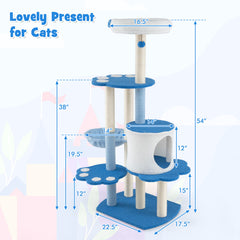 54 Inches Tall Modern Cat Tree Tower for Indoor Cats