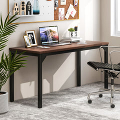 55 Inch Conference Table with Heavy-duty Metal Frame