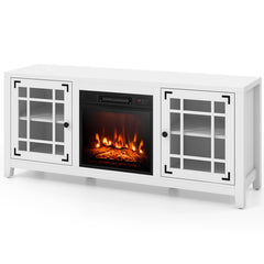 58 Inch Fireplace TV Stand with Adjustable Shelves for TVs up to 65 Inch