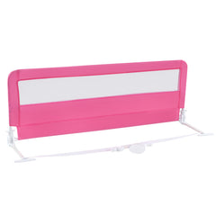 59 Inch Folding Breathable Baby Bed Rail Guard with Safety Strap