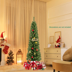 5/6/7/8 Feet Pencil Christmas Tree with 295/392/523/671 Memory Wire Branch Tips