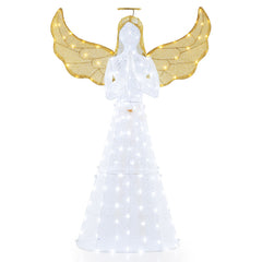 5 ft Festive Pre-Lit Angel with Halo and 150 LED Lights